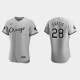 Men's #28 Leury Garcia Chicago White Sox MR Patch Gray Flex Base Jersey