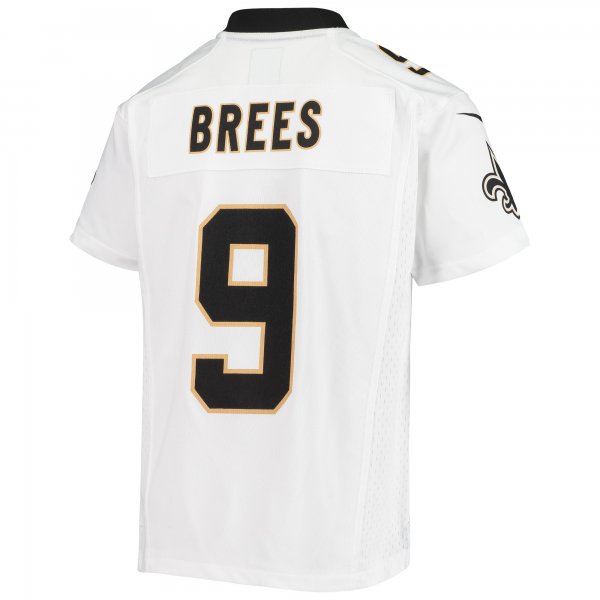 Youth New Orleans Saints Drew Brees Nike White Game Jersey