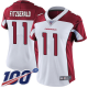 Women's Arizona Cardinals #11 Larry Fitzgerald WhiteStitched NFL 100th Season Vapor Limited Jersey