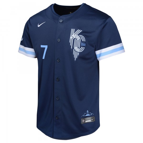 Youth Kansas City Royals Bobby Witt Jr. Nike Navy City Connect Limited Player Jersey