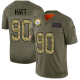 Pittsburgh Steelers #90 T. J. Watt Olive/Camo Men's Stitched NFL Limited 2019 Salute To Service Jersey