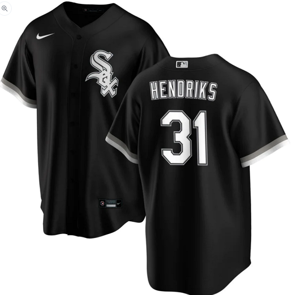 Men's Chicago White Sox #31 Liam Hendriks Nike Home Alternate Premium Stitch Cool Base Player Black Jersey