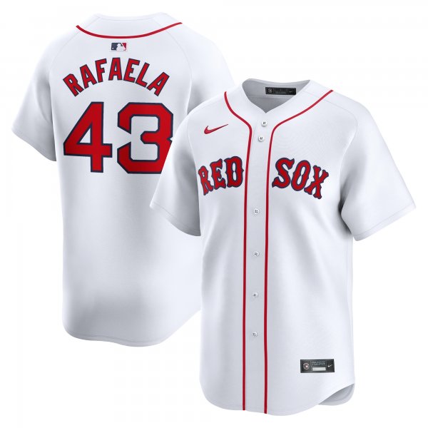 Men's Boston Red Sox #43 Ceddanne Rafaela Nike White Home Limited Player Jersey