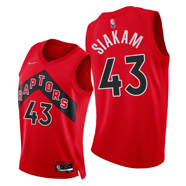 Men's Toronto Raptors #43 Pascal Siakam 2021-22 75th Diamond Anniversary Red Icon Edition NBA Jersey