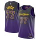 Men's Los Angeles Lakers Jordan Brand #77 Luka Doncic Purple Statement Edition Swingman Jersey