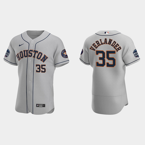 Justin Verlander Houston Astros 2021 World Series MLB Flexbase Jersey - Gray