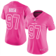 Women's San Francisco 49ers #97 Nick Bosa Pink Stitched Nike NFL Limited Rush Fashion Jersey