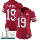 San Francisco 49ers #19 Deebo Samuel Red Team Color Super Bowl LIV Bound Women's Stitched NFL Vapor Untouchable Limited Jersey