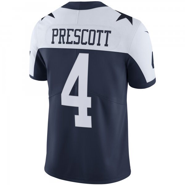 Men's Dallas Cowboys Dak Prescott Nike Navy Alternate Vapor Limited Jersey