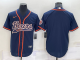 Men's Chicago Bears Blank Navy Stitched Baseball Cool Base Jersey