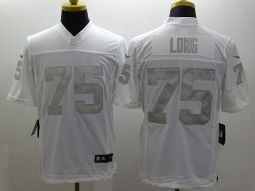 Nike Las Vegas Raiders #75 Howie Long White Men's Stitched NFL Limited Platinum Jersey