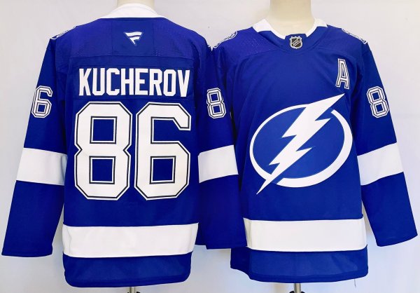 Men's #86 Nikita Kucherov Tampa Bay Lightning Blue City Edition Jersey