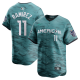 Men's American League #11 Jose Ramirez Nike Teal 2023 MLB All-Star Game Cool Base Jersey