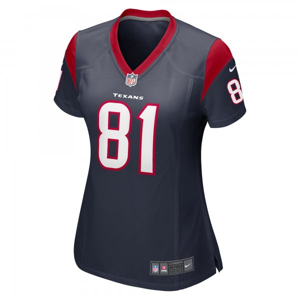 Women's Houston Texans Eric Saubert Nike  Navy  Game Jersey