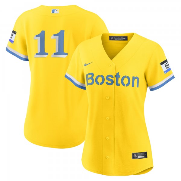 Women's Boston Red Sox Rafael Devers Nike Gold City Connect Replica Player Jersey