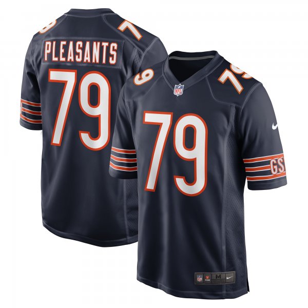 Men's Chicago Bears Austen Pleasants Nike  Navy  Game Jersey