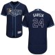 Tampa Bay Rays #24 Avisail Garcia Dark Blue Flexbase Collection Stitched MLB Jersey