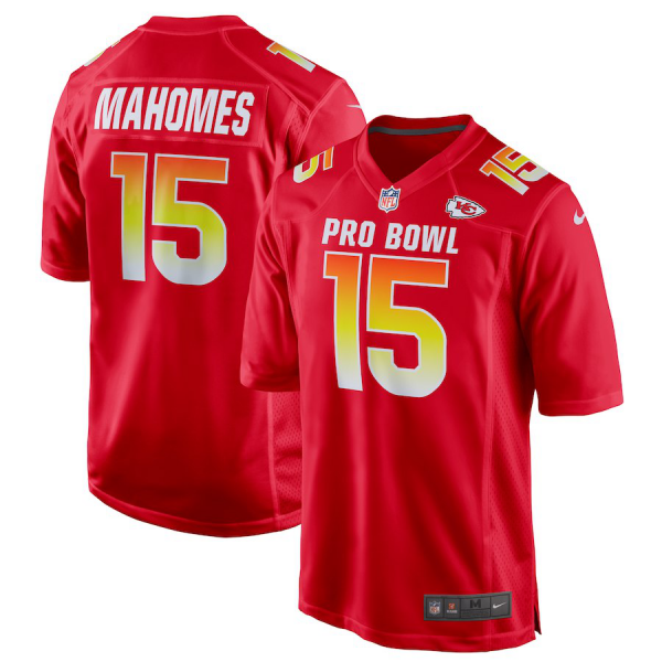 Men's Nike AFC Kansas City Chiefs #15 Patrick Mahomes Red 2019 Pro Bowl Game Jersey