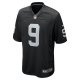 Men's Las Vegas Raiders Tyree Wilson Nike Black 2023 NFL Draft First Round Pick Game Jersey