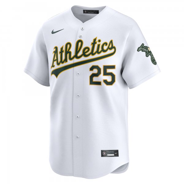 Men's Oakland Athletics Brent Rooker Nike White Home Limited Player Jersey