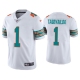 Men's #1 Tua Tagovailoa Miami Dolphins White 2020 NFL Draft Alternate Vapor Limited Jersey