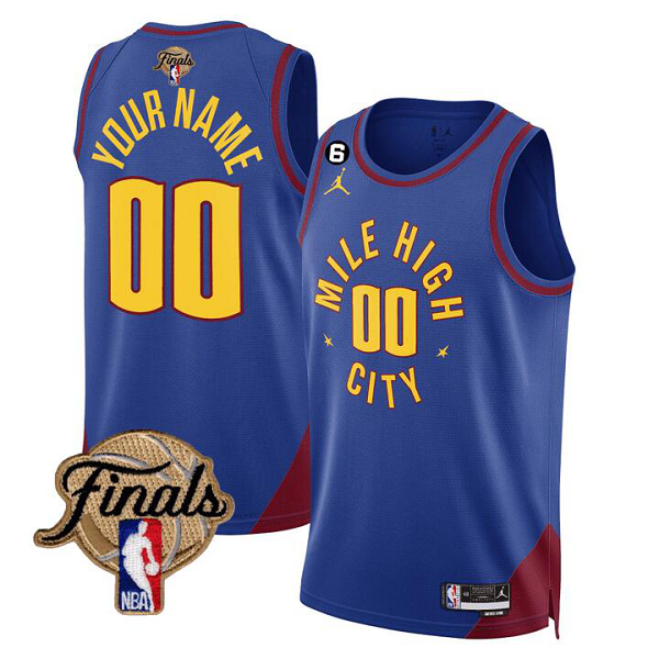 Men's Denver Nuggets Players Custom Finals Patch STATEMENT Jersey