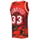 Men's Miami Heat Alonzo Mourning Mitchell & Ness Red 1996/97 Hardwood Classics Lunar New Year Swingman Jersey