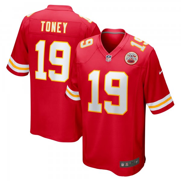 Men's Kansas City Chiefs Kadarius Toney Nike Red Game Player Jersey