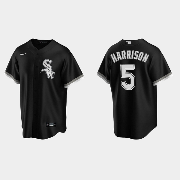 Men's Chicago White Sox #5 Josh Harrison Black Alternate MLB Jersey