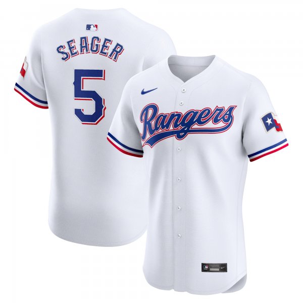 Men's Texas Rangers Corey Seager Nike White Home Elite Player Jersey