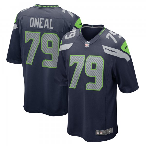 Men's Seattle Seahawks Raiqwon O'Neal Nike College Navy Team Game Jersey