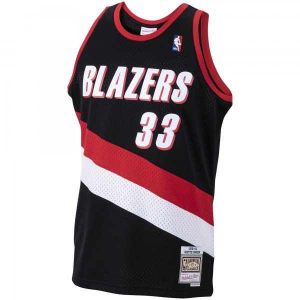 Men's Portland Trail Blazers Scottie Pippen Mitchell & Ness Black 1999/00 Hardwood Classics Swingman Jersey