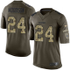 Nike Las Vegas Raiders #24 Charles Woodson Green Men's Stitched NFL Limited Salute to Service Jersey