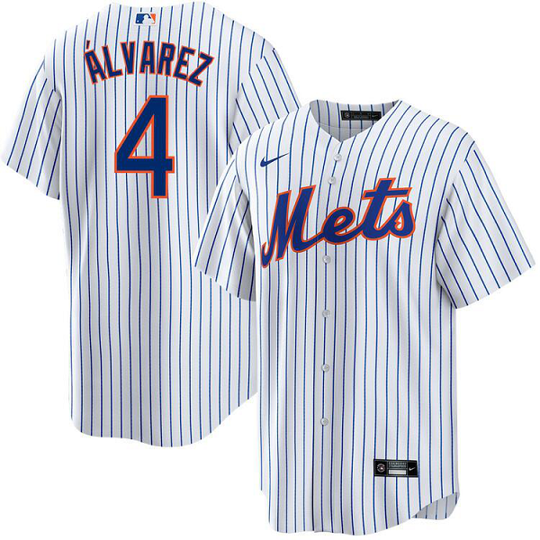 Men's New York Mets #4 Francisco Alvarez Nike White Jersey