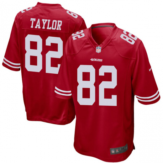 Men's Nike San Francisco 49ers #82 John Taylor Team Color Game Red NFL Jersey