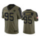 Carolina Panthers Derrick Brown Olive 2021 Salute To Service Limited Men's NFL Jersey