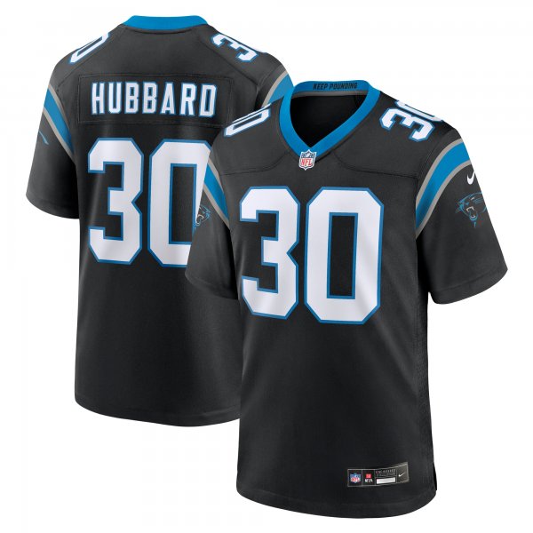 Men's Carolina Panthers Chuba Hubbard Nike Black Team Game Jersey