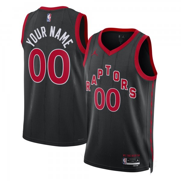 Unisex Toronto Raptors Jordan Brand Black 2022/23 Swingman Custom Jersey - Statement Edition