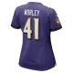 Women's Baltimore Ravens Daryl Worley Nike Purple Game Player Jersey