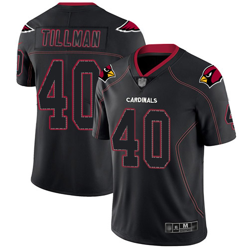 Men's Arizona Cardinals #40 Pat Tillman Lights Out Black Stitched NFL Limited Rush Jersey