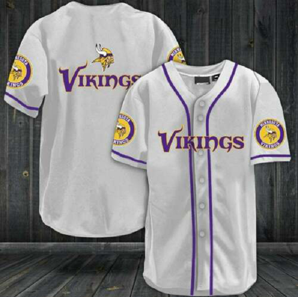 Minnesota Vikings NFL 3D Digital Printed Fashion Baseball Legend Jersey