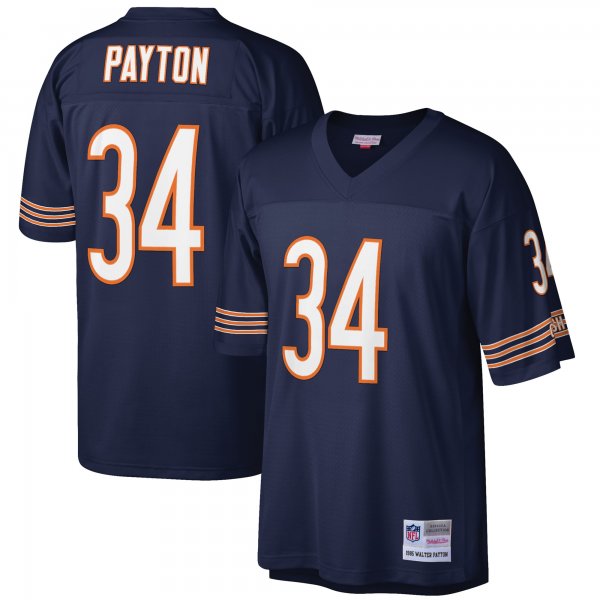 Men's Chicago Bears Walter Payton Mitchell & Ness Navy Big & Tall 1985 Retired Player Replica Jersey