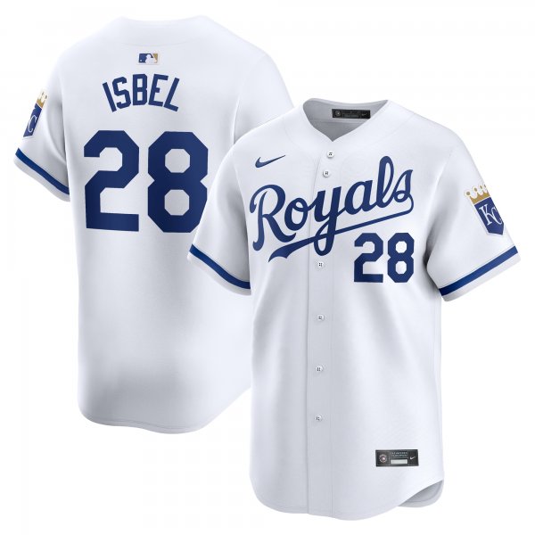 Men's Kansas City Royals Kyle Isbel Nike White Home Limited Player Jersey