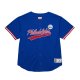 Men's Philadelphia 76ers  Mitchell & Ness Royal Hardwood Classics On The Clock Mesh Fashion Baseball Jersey