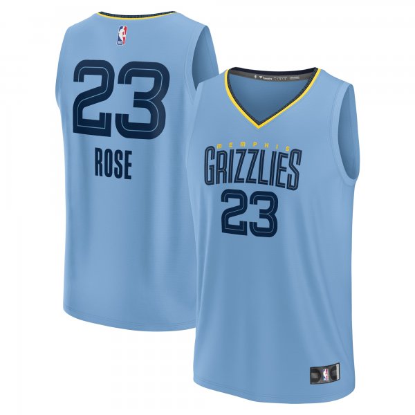 Youth Memphis Grizzlies Derrick Rose Fanatics Light Blue Fast Break Player Jersey - Statement Edition