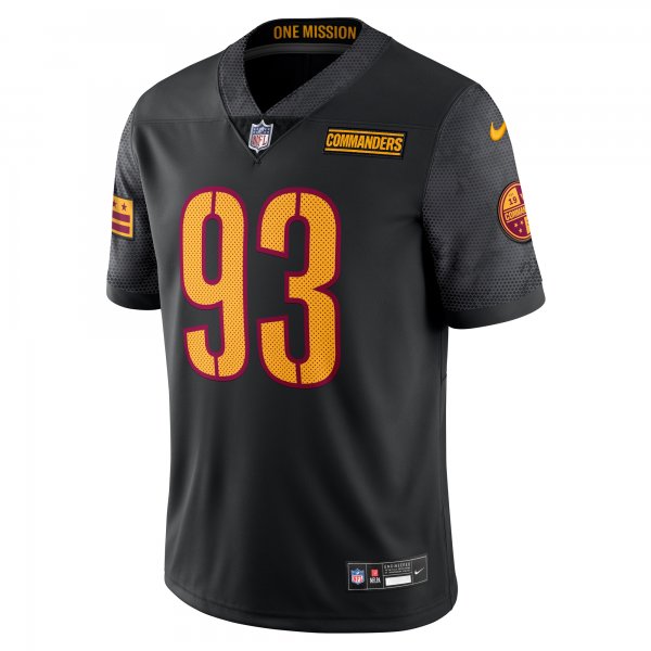 Men's Washington Commanders Jonathan Allen Nike Black Alternate Vapor Untouchable Limited Jersey