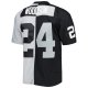 Men's Las Vegas Raiders Charles Woodson Mitchell & Ness Black/Silver 1998 Split Legacy Replica Jersey