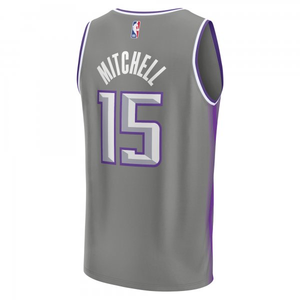 Men's Sacramento Kings Davion Mitchell Fanatics Gray Fastbreak Jersey - City Edition