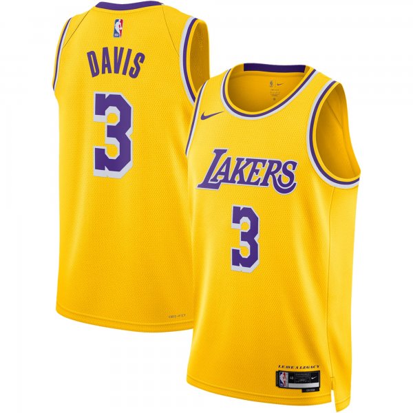 Unisex Los Angeles Lakers Anthony Davis Nike Gold Swingman Jersey - Icon Edition