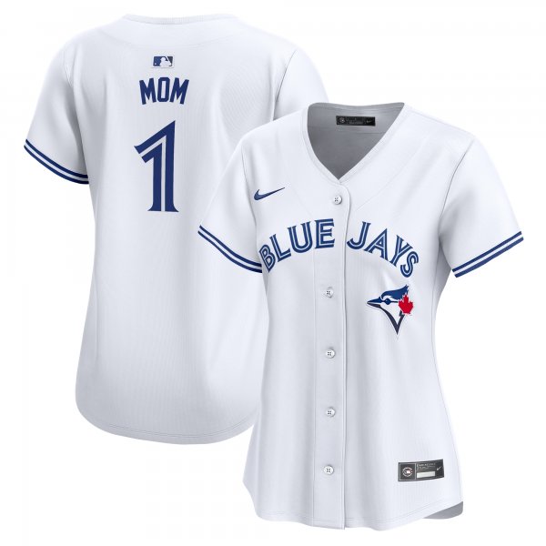 Women's Toronto Blue Jays Nike White #1 Mom Home Limited Jersey